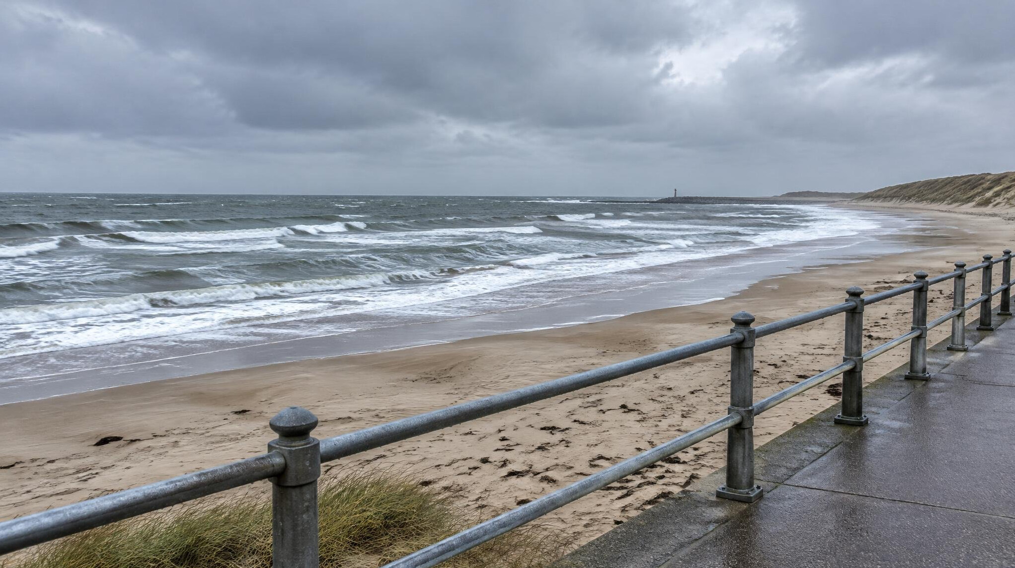 Windy coastline with sea air near the North Sea